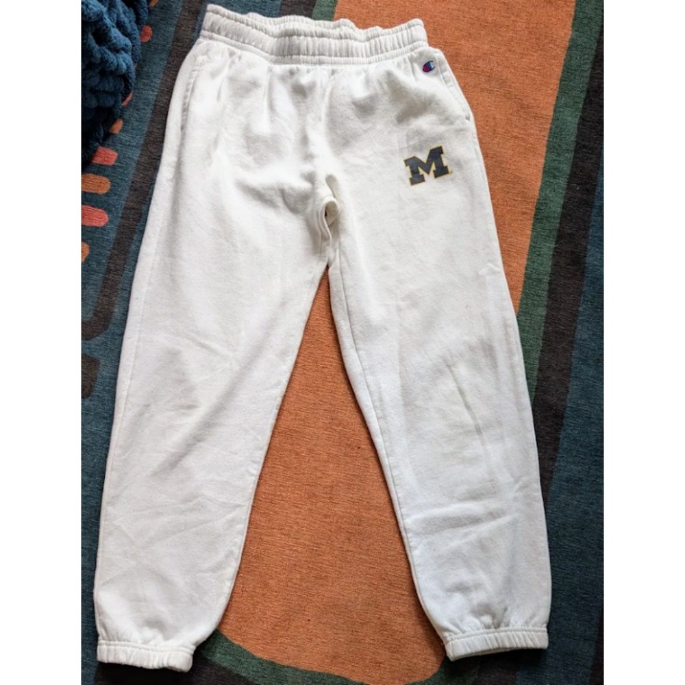 Michigan Wolverines Sweatpants Champion White Medium